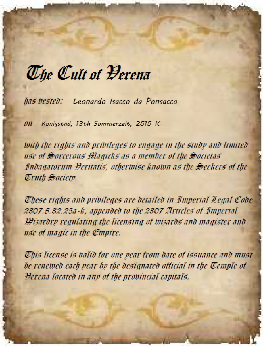 licenza verena leonardo